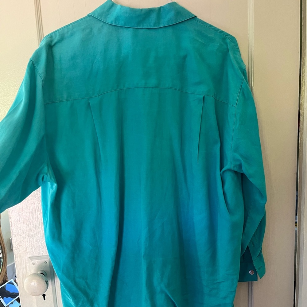 100% linen vintage button up - Picture 8 of 8
